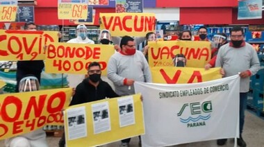 El Sindicato de Comercio de Paraná reiteró su pedido por vacunación para los trabajadores de la actividad