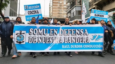 El SOMU reclamó por la ley de Marina Mercante Nacional con una contundente movilización