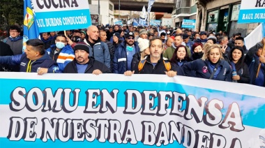 El SOMU reclamó por la ley de Marina Mercante Nacional con una contundente movilización