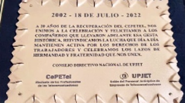 Dirigentes de CEPETEL celebraron “los 20 años de la recuperación” del sindicato
