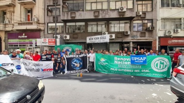 La Asociación Sur se movilizó para exigir el pago del bono a los trabajadores de la seguridad privada