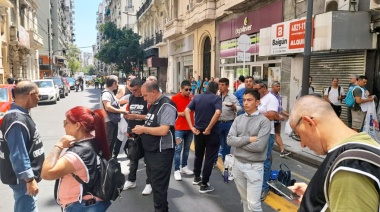 La Asociación Sur se movilizó para exigir el pago del bono a los trabajadores de la seguridad privada