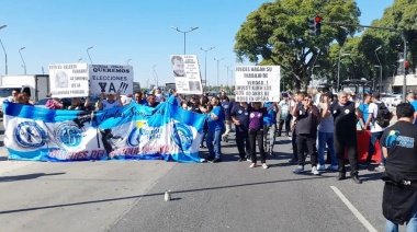 Trabajadores de seguridad privada se manifestaron con un corte en el aeroparque Jorge Newbery
