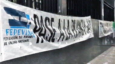 FEPEVINA demanda pases a planta permanente en Vialidad Nacional con una jornada de protesta