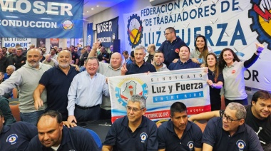 La Federación de Luz y Fuerza cerró su Congreso Nacional con la presencia de Agustín Rossi
