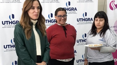 UTHGRA La Plata recibió la visita de Tolosa Paz en sus cursos de capacitación laboral