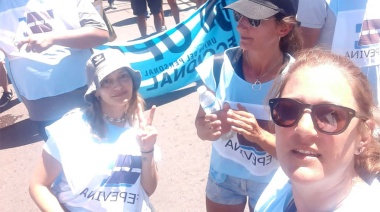 El Sindicato de Vialidad Nacional de Chubut marchó en una movilización multitudinaria