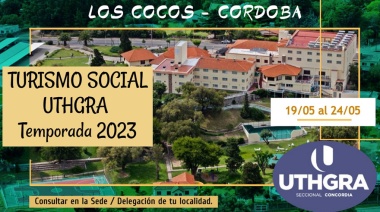 UTHGRA Concordia lanzó una nueva temporada de turismo social para afiliados y afiliadas