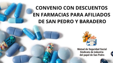 El Sindicato del Papel anunció nuevos descuentos en farmacias de Baradero
