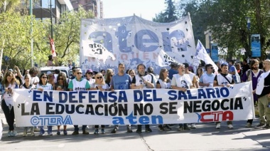 ATEN se movilizó en el marco del paro provincial y ratificó sus reclamos salariales