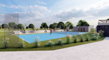 ASOEM Santa Fe comenzó la construcción de un playón deportivo en su Campo Recreativo