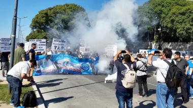 Trabajadores de seguridad privada se manifestaron con un corte en el aeroparque Jorge Newbery