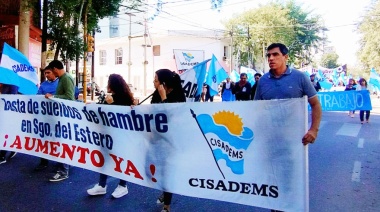 CISADEMS marchó "contra el hambre y la pobreza" y por "aumento salarial ya"